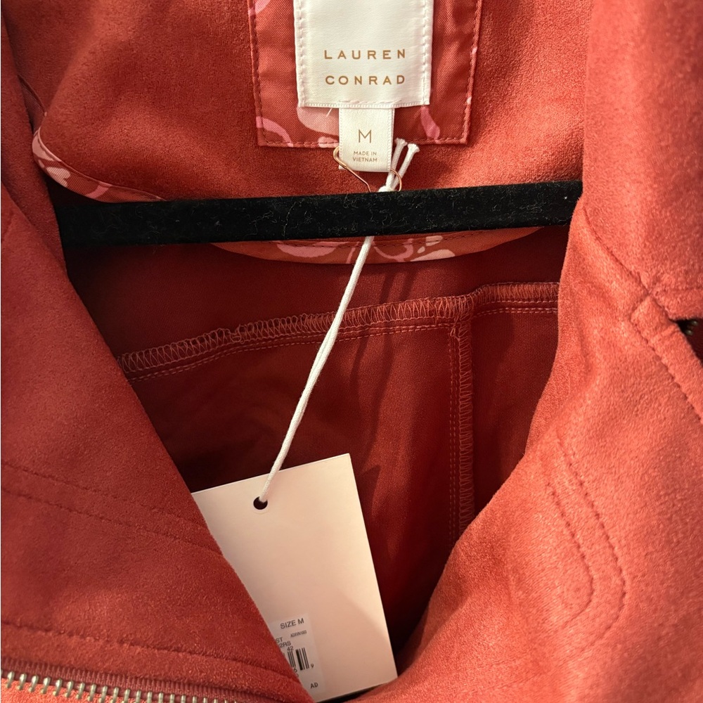 LC Lauren Conrad Women's Terracotta/Maroon Suede Jacket - Picture 6 of 7
